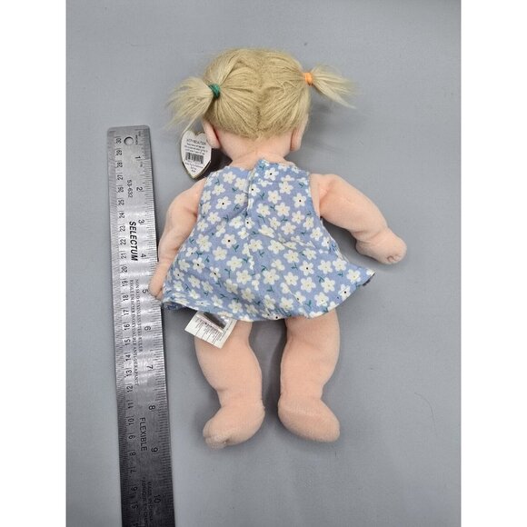Ty Beanie Kids ANGEL 11" Doll Toy Blonde Hair Blue Floral Dress 2000 Vintage Tag - Picture 7 of 8